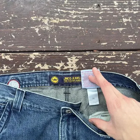 (36x34) Vintage 90s Y2K JNCO Jeans Urbanomiks Baggy Skater - Picture 4 of 8